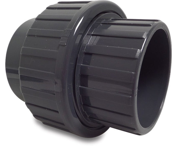 PVC-U - 3-delige koppeling - 40mm Lijmmof x 1 1/4