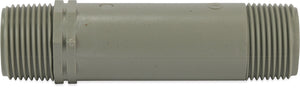 PVC-U - Pijpnippel - 1/2" x 200mm Buitendraad - PVC-U Grijs